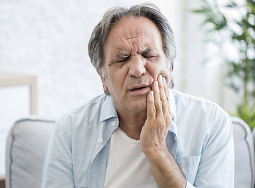Man with jaw pain